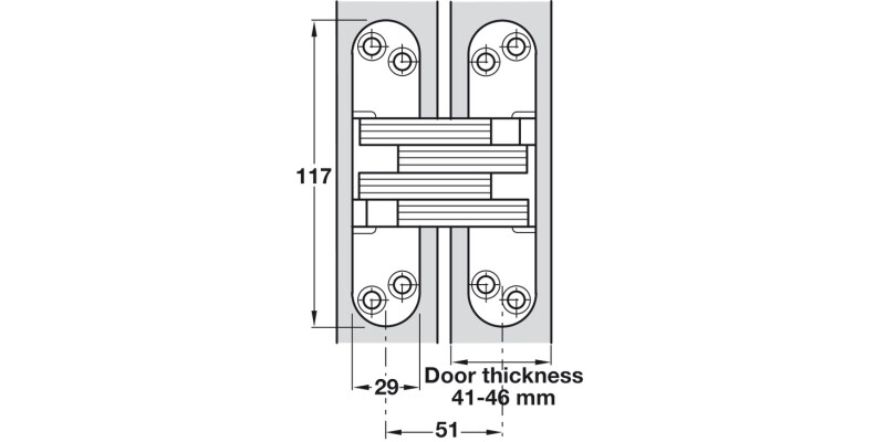 Soss Concealed Door Closer Kit ZA/St BNP