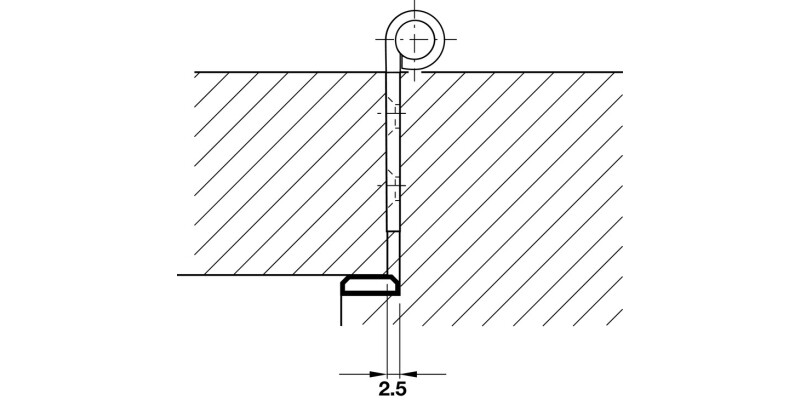 Flush Hinge 102x70mm 201 SS PSS