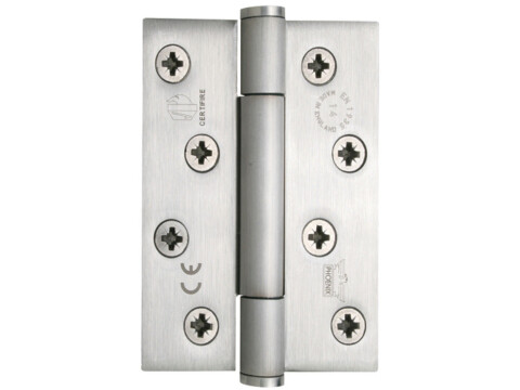 Butt Hinge, Concealed Bearing, 3 Knuckle, Fixed Pin, 102 x 76 mm, Stainless Stee