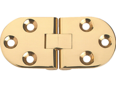 Counter Flap Hinge, 75 x 34 mm, Brass