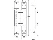 Tectus TE640 3D FR 180D Hinge M.Nkl