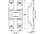 Tectus TE340 3D FR 180D Hinge M.Chr