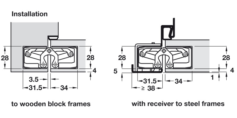 Tectus TE340 3D FR 180D Hinge Brz