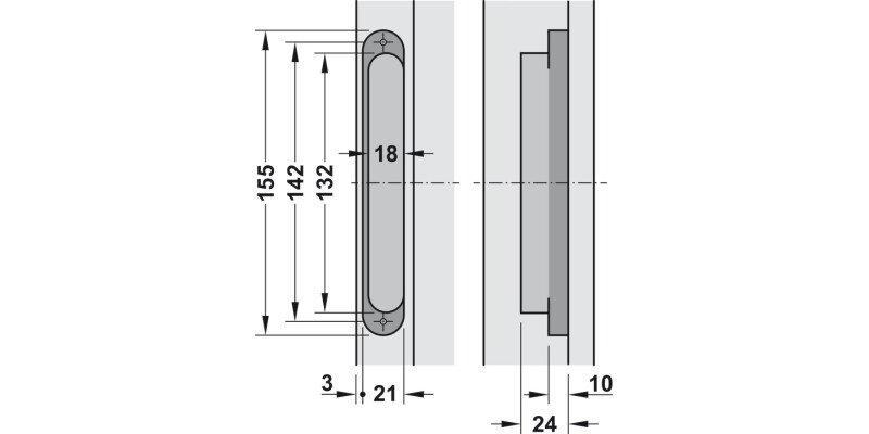 Tectus TE240 3D 180D Hinge BM