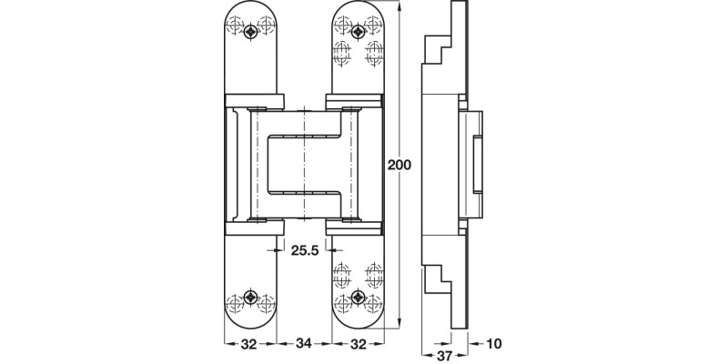 Tectus TE540 3D A8 180D Hinge MNPC