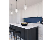 AluSplash™ Splashback, Elements Aluminium, Matt Alusplash, 800 x 900 mm Matt Frosted flora/Midnight moon