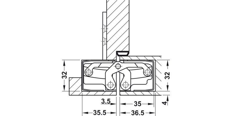 Tectus TE540 3D 180D Hinge SSSE