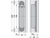 Tectus TE540 3D 180D Hinge SSSE