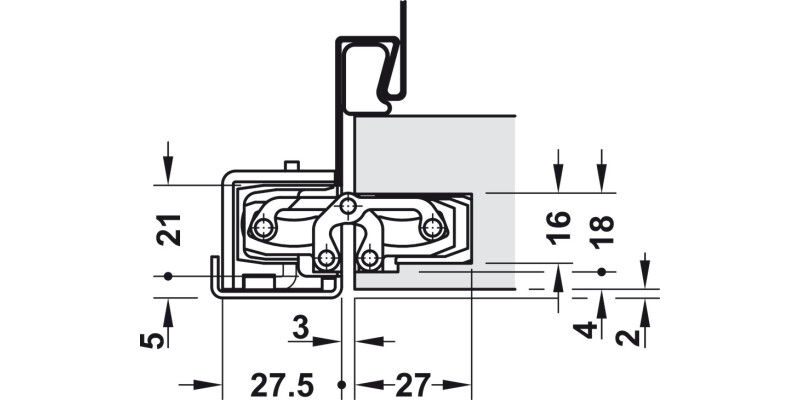 Tectus TE240 3D 180D Hinge MN (f2)