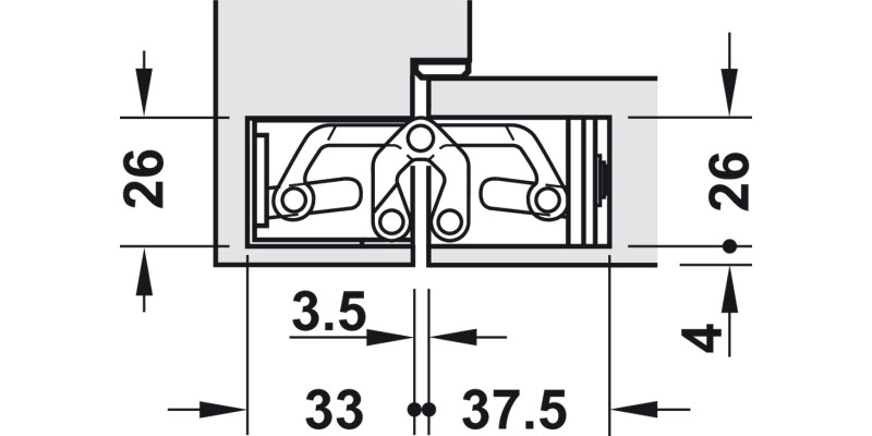 Tectus TE526 3D 180D Hinge 304 SSS