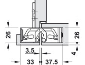 Tectus TE526 3D 180D Hinge 304 SSS