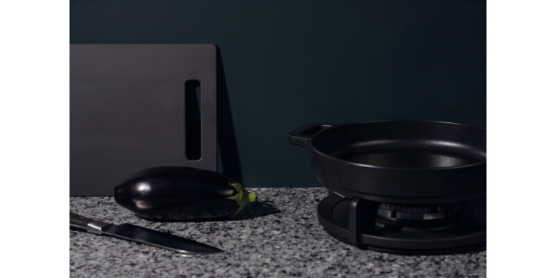 AluSplash™ Splashback, Elements Aluminium, Matt Alusplash, 800 x 600 mm Matt Iceberg white/Lava stone