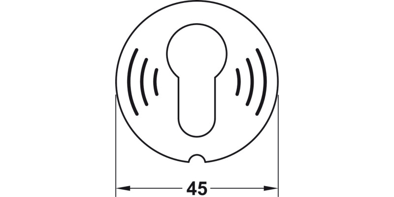 Dialock DT710 EscutcheonFoil wo App Gry