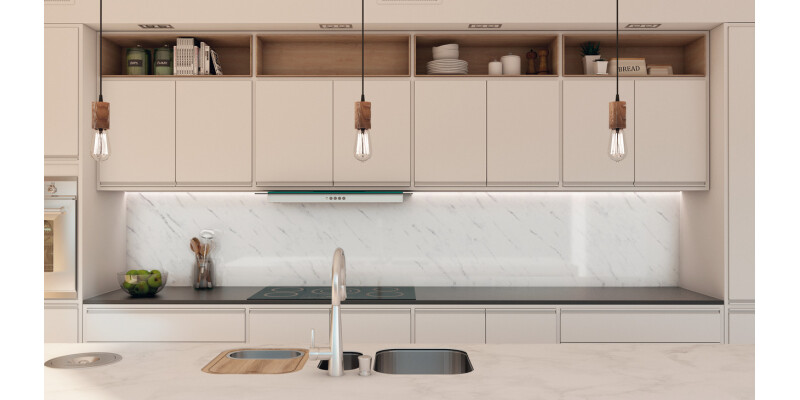 AluSplash™ Splashback, Marble Aluminium, Matt AluSplash 800 x 600 mm.