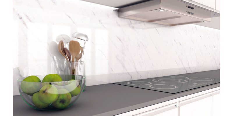 AluSplash™ Splashback, Marble Aluminium, Matt AluSplash 800 x 600 mm.