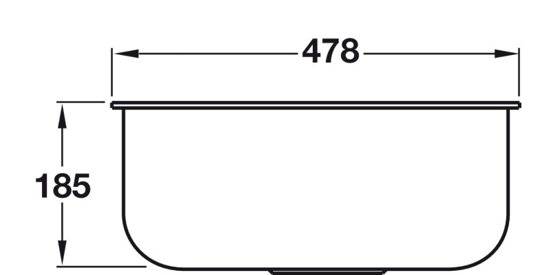 Smeg Alba Under Mount 45 1.0B Unhanded Sink SS