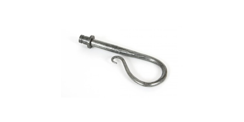 Pewter Shepherd's Crook Curtain Finial (pair)