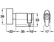 Half Cylinder w Thumbturn Brass SN