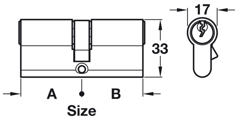 Euro Dbl Cylinder 35/35mm SB Differ