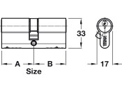 Pro Cyl Dbl Both Anti 40x40mm Brs MN Dif