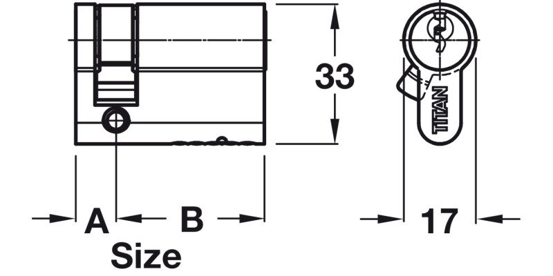 Pro Cyl Sgl One Anti 10x35mm Brs MN KA