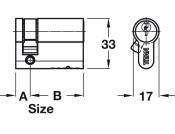 Pro Cyl Sgl One Anti 10x35mm Brs MN KA