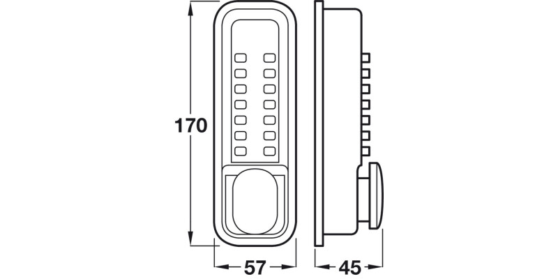 Easycode Mech Digital Lock 170x57mm SC