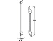 Door Loop 252x24mm Concealed Steel CP