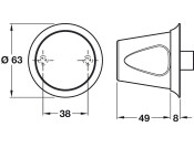 Anti-Ligature Knob 63mm Solid SSS