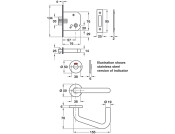 Disabled WC Lever Handle+Lock Set UH SSS