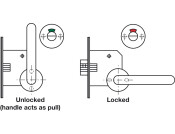 Disabled WC Lever Handle+Lock Set UH SSS