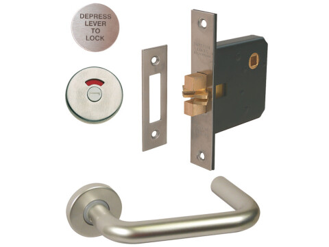 Disabled WC Lever Handle+Lock Set UH SSS