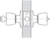 Entrance Lock Knob Set 70mm Steel SB