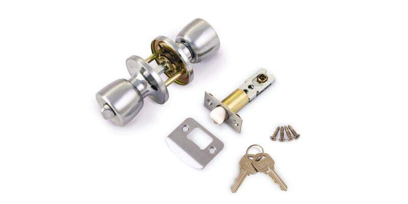 Entrance Lock Knob Set 70mm Steel SB