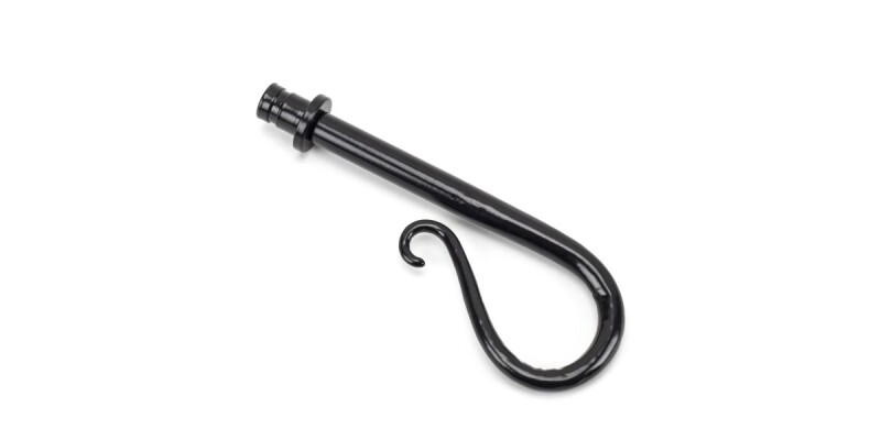 Black Shepherd's Crook Curtain Finial (pair)