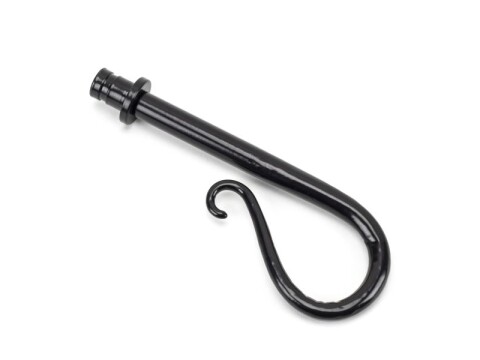 Black Shepherd's Crook Curtain Finial (pair)