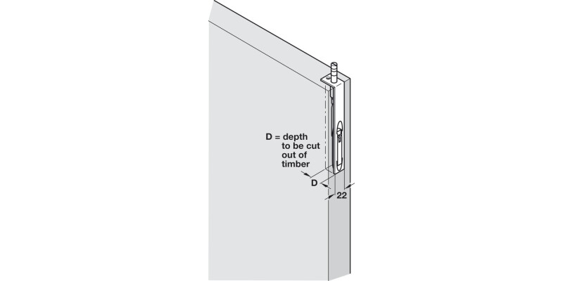 Lvr Act Flushbolt 150x20x36mm SS PSS