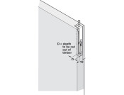 Lvr Act Flushbolt 203x19x38mm Brs PB