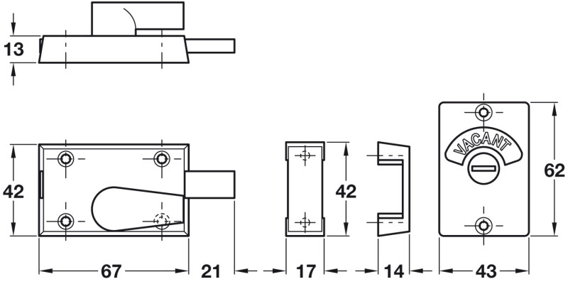 Indicator Bolt Surface Throw Over SS PSS