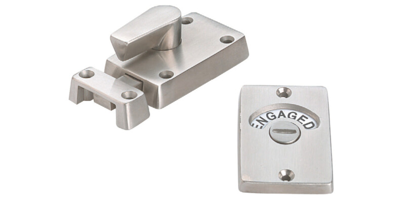 Surface Indicator Bolt, with Throw Over Turn Knob to Inside, Stainless Steel