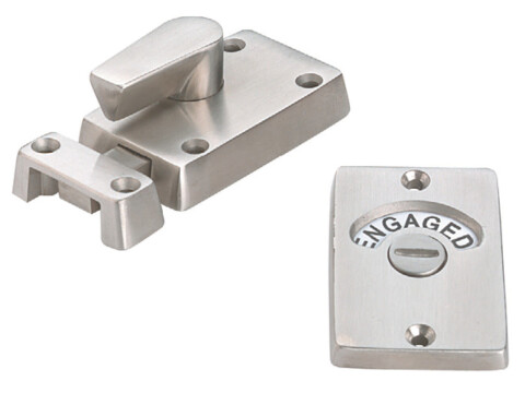 Surface Indicator Bolt, with Throw Over Turn Knob to Inside, Stainless Steel