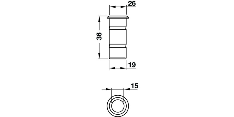 Dust Exc.Socket ts D9-15/D11x15mm Brs NP