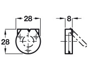 Budget Lock Escutcheon w Spr Cover ZA CP