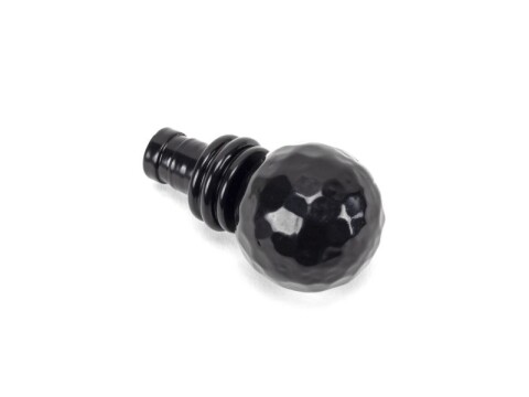Black Hammered Ball Curtain Finial (pair)