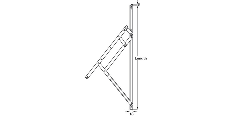 Loadpro HD Friction Hinge 406mm 430 SS