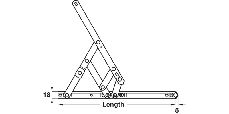 Friction Hinge Std 305mm 430 SS