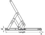 Friction Hinge Std 305mm 430 SS