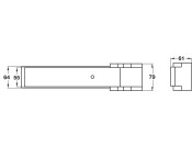 Touch Bar Mortice Actuated 692-900mm Slv