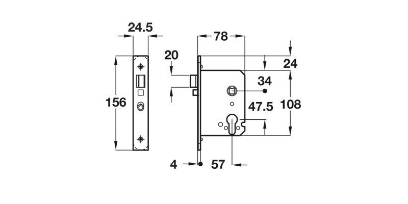 Touch Bar Mortice Actuated 692-900mm Slv
