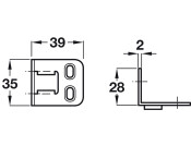 Security Shoot Bolt Keep - Corner St BZP
